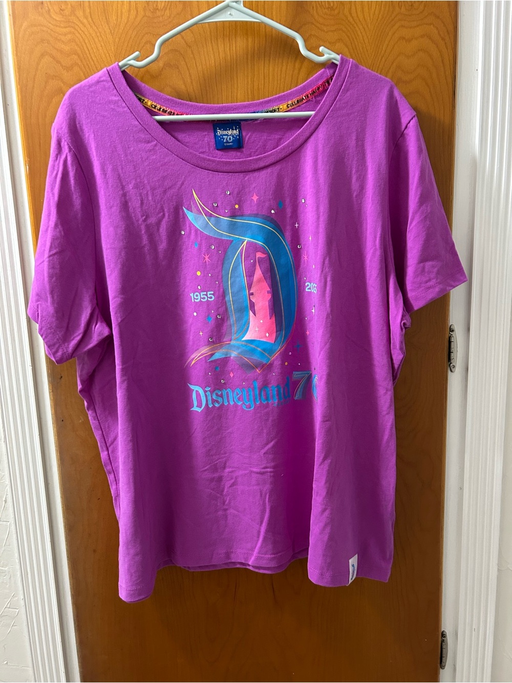 Disneyland 70th Anniversary women’s ' Purple Graphic Tee